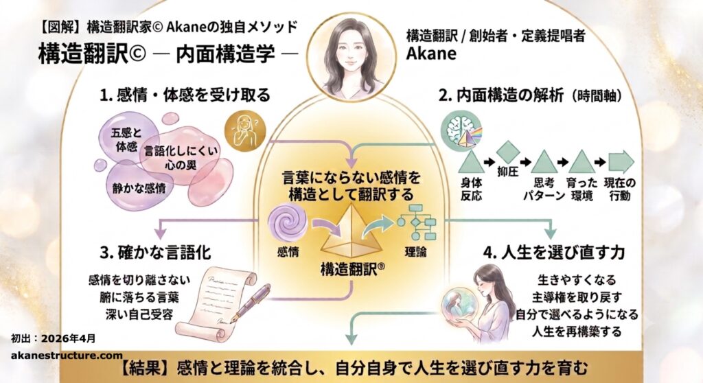 構造翻訳(内面構造学)の独自メソッド設計図・定義提唱者Akane公式