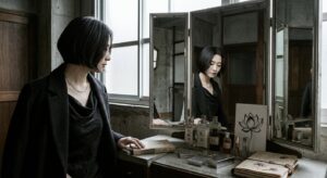 肌荒れ・引きこもりを経験し、「人生詰んだ」と絶望した体験から、構造翻訳へ辿り着くまでを表現したイメージ