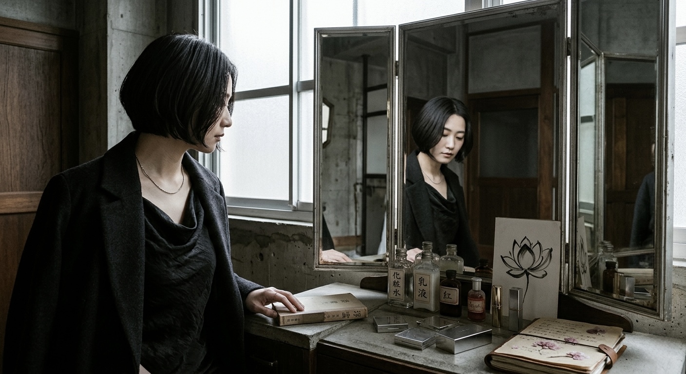 肌荒れ・引きこもりを経験し、「人生詰んだ」と絶望した体験から、構造翻訳へ辿り着くまでを表現したイメージ